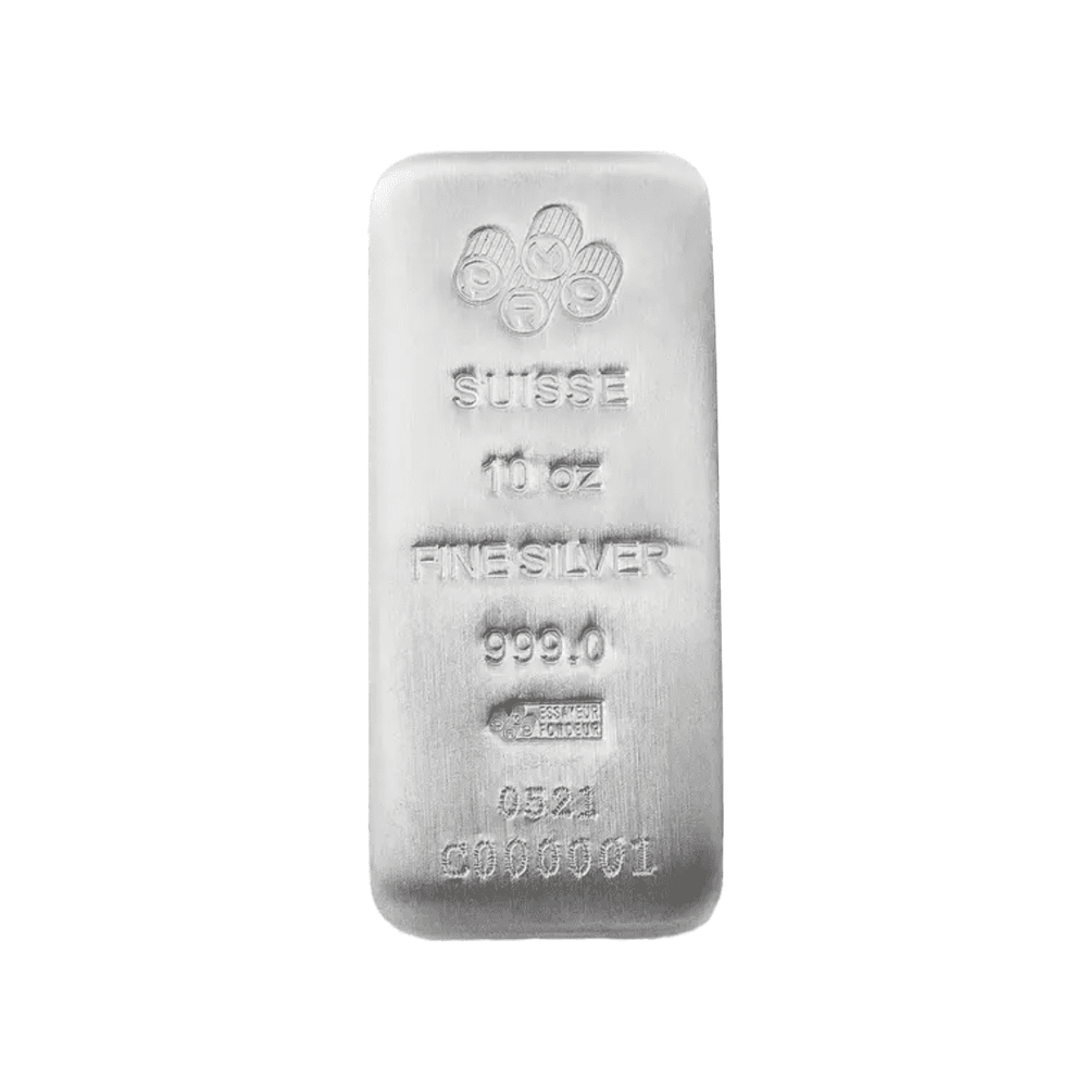 10 oz Silver Bar - PAMP - GoldUnion US