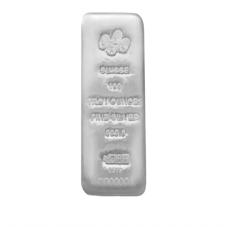 100 oz Silver Bar - PAMP - GoldUnion US