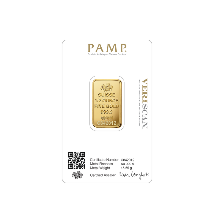 1/2 Oz Gold Bar Fortuna