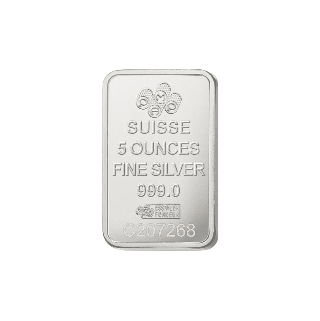 5 oz Silver Bar - PAMP - GoldUnion US