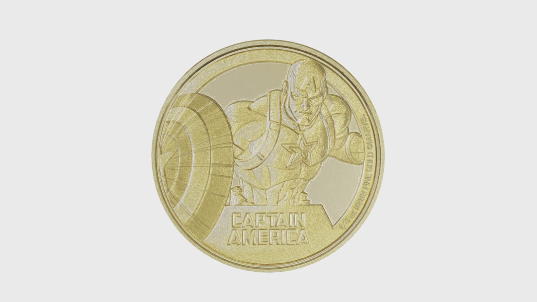 Captain America 1 Ounce Gold Coin - Marvel